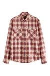 Next Langarmhemd Navajo-Stil Hemd Creme/Rosa/Dunkelrot/Rot