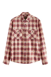 Next Langarmhemd Navajo-Stil Hemd Creme/Rosa/Dunkelrot/Rot