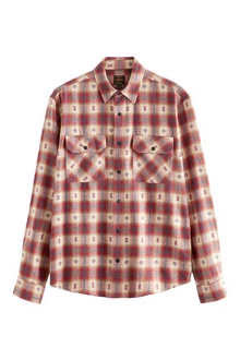 Next Langarmhemd Navajo-Stil Hemd Creme/Rosa/Dunkelrot/Rot