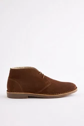 Next Desert-Boots mit Teddyfutter Schnürstiefel 