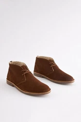 Next Desert-Boots mit Teddyfutter Schnürstiefel 