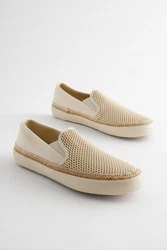 Next Netz-Espadrilles Espadrille Beige/Khaki/Creme/Braun/Weiß