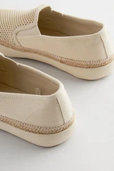 Next Netz-Espadrilles Espadrille Beige/Khaki/Creme/Braun/Weiß
