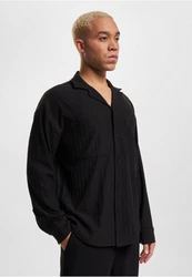 DEF Langarmhemd Cali Shirt Schwarz/Dunkelgrau