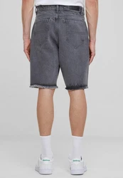URBAN CLASSICS Shorts Open Edge Two Knee Denim Dunkelgrau/Hellgrau/Grau/Dunkelblau