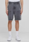 URBAN CLASSICS Shorts Open Edge Two Knee Denim Dunkelgrau/Hellgrau/Grau/Dunkelblau