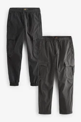 Next Cargohose Regular Fit Utility+Cargohose Khaki/Dunkelgrau/Dunkelgrün