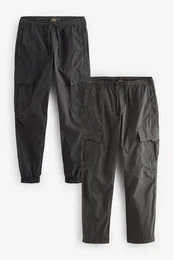 Cargohose 2er-Pack Regular Fit Utility-Cargohose + Stretch (2-tlg)