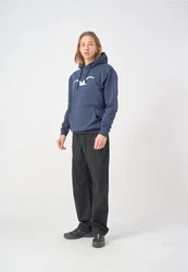 Cleptomanicx Sweatshirt Mowe dunkelblau/wei