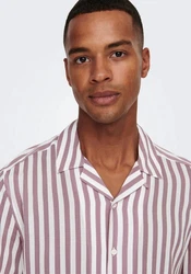 Only & Sons Hemd 'Wayne' Lila/Dunkelrot/Bordeaux/Rot/Rosa
