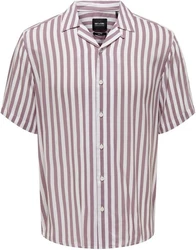 Only & Sons Hemd 'Wayne' Lila/Dunkelrot/Bordeaux/Rot/Rosa