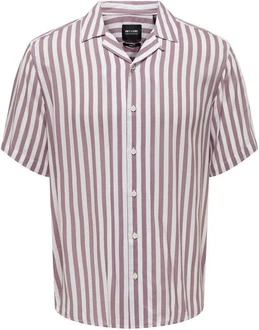 Only & Sons Hemd 'Wayne' Lila/Dunkelrot/Bordeaux/Rot/Rosa