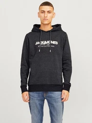 Jack & Jones Kapuzensweatshirt JJALVIS SWEAT HOOD Dunkelgrau/Dunkelblau/Grau