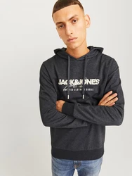 Jack & Jones Kapuzensweatshirt JJALVIS SWEAT HOOD Dunkelgrau/Dunkelblau/Grau