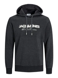 Jack & Jones Kapuzensweatshirt JJALVIS SWEAT HOOD Dunkelgrau/Dunkelblau/Grau