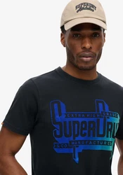 Superdry Rundhalsshirt FLOCKED FADE GRAPHIC T SHIRT 