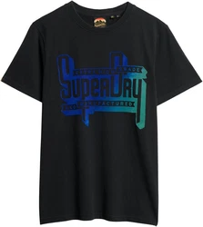Superdry Rundhalsshirt FLOCKED FADE GRAPHIC T SHIRT 