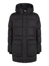 Kurzmantel LONG HOODED QUILT PUFFER MW mit Logopatch