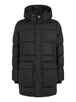 Calvin Klein Kurzmantel Long Hooded Quilt Puffer MW