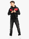 Lonsdale Sweatjacke ALNWICK Rot/Schwarz/Grau/Orange
