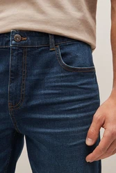 Next Straight-Jeans Straight Fit Essential Jeans Dunkelblau/Blau