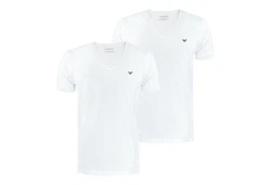 Emporio Armani Unterziehshirt 2er Pack Crew Neck Weiß/Creme/Dunkelblau/Grau