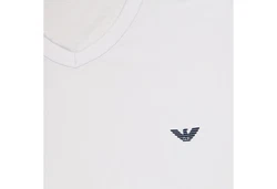 Emporio Armani Unterziehshirt 2er Pack Crew Neck Weiß/Creme/Dunkelblau/Grau