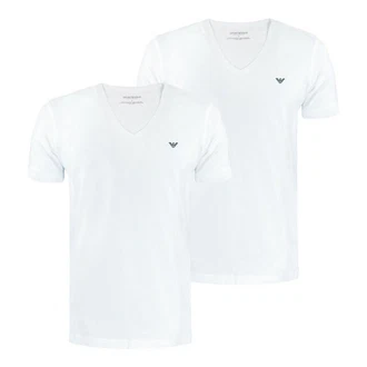 Emporio Armani Unterziehshirt 2er Pack Crew Neck Weiß/Creme/Dunkelblau/Grau Emporio Armani Unterziehshirt 2er Pack Crew Neck Weiß/Creme/Dunkelblau/Grau