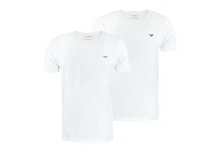Emporio Armani Unterziehshirt 2er Pack Crew Neck Weiß/Creme/Mintgrün/Grau/Dunkelblau