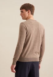 seidensticker Strickpullover V-Neck Beige/Braun/Khaki/Grau/Lila