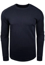 Sweatshirt mit geripptem rmeldesign
