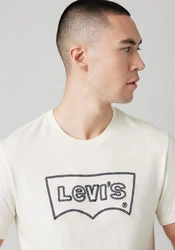 Levi's T-Shirt CREWNECK TEE mit Logo-Front-Print navy/offwhite