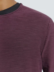 NO EXCESS Rundhalspullover Crewneck Garment Dyed (1-tlg) 