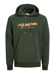 Jack & Jones Kapuzensweatshirt JJALVIS SWEAT HOOD Dunkelgrün/Grün