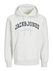 Jack & Jones Sweatshirt JJECALEB VARSITY HOOD NOOS Khaki/Grau/Hellblau/Braun
