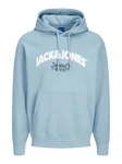 Jack & Jones Kapuzensweatshirt JORBRONX Arch Big Sweat Hood Blau/Hellblau