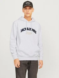 Jack & Jones Kapuzensweatshirt JORBRONX Arch Big Sweat Hood Grau/Khaki/Gelb/Blau/Silber/Gold/Hellgrau