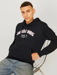 Jack & Jones Kapuzensweatshirt JORBRONX Arch Big Sweat Hood Schwarz/Hellblau/Dunkelblau