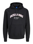 Jack & Jones Kapuzensweatshirt JORBRONX Arch Big Sweat Hood Schwarz/Hellblau/Dunkelblau