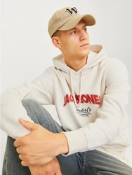 Jack & Jones Kapuzensweatshirt JORBRONX Arch Big Sweat Hood Khaki/Creme/Weiß/Orange/Gold/Hellblau/Beige