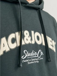 Jack & Jones Kapuzensweatshirt JORBRONX Arch Big Sweat Hood Dunkelgrün/Grün