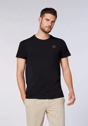 Chiemsee T-Shirt im Basic-Stil mit Logo (1) Schwarz/Dunkelblau/Lila
