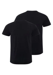 Chiemsee T-Shirt im Basic-Stil mit Logo (1) Schwarz/Dunkelblau/Lila