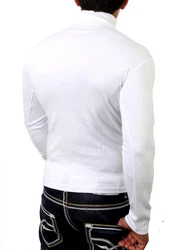 Reslad Rollkragenpullover Slim Fit (1-tlg) Weiß/Creme