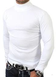 Reslad Rollkragenpullover Slim Fit (1-tlg) Weiß/Creme