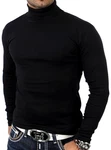 Reslad Rollkragenpullover Slim Fit (1-tlg) Schwarz