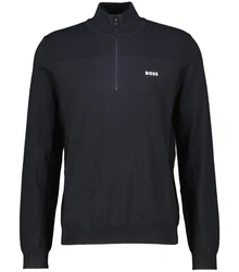 BOSS Pullover 'Momentum' Schwarz/Braun/Dunkelblau