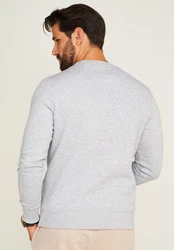 Jack & Jones Sweatshirt POPS SWEAT CREW NECK Grau