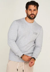Jack & Jones Sweatshirt POPS SWEAT CREW NECK Grau