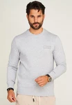 Jack & Jones Sweatshirt POPS SWEAT CREW NECK Grau